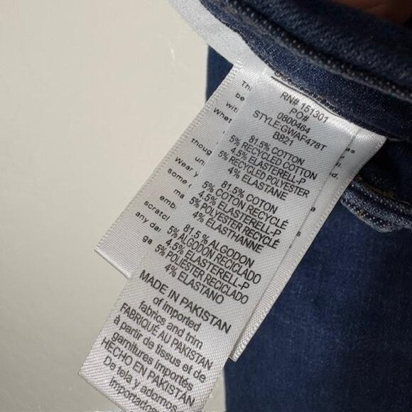 Good American Jeans Womens 6-12 Dark Wash Blue Always Fits Waist Stretch GA0478T - Picture 5 of 7